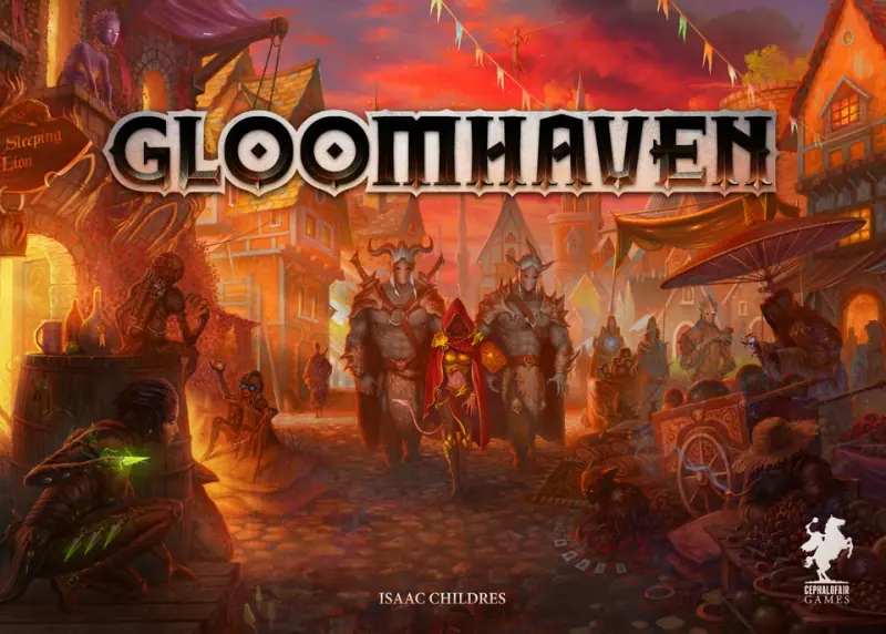 Коробка игры Gloomhaven. Мрачная Гавань